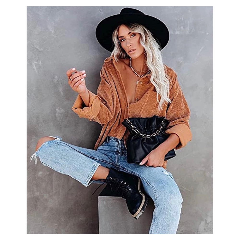 NWT Atelier Ayo “Boyfriend” Oversized Corduroy Shirt/Jacket